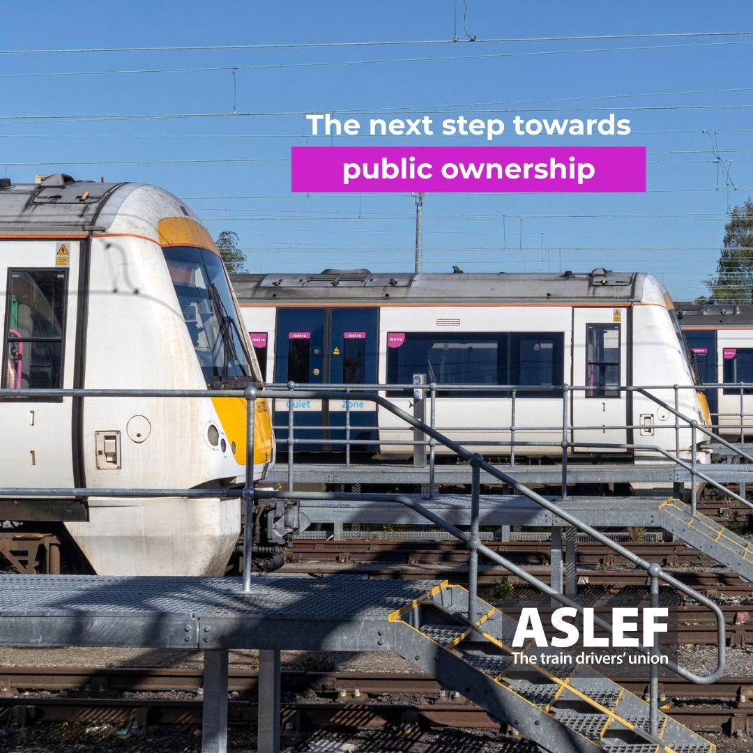 ASLEFunion's tweet image. ASLEF welcomes C2C coming into public hands today, marking the next step towards ending the failed fragmentation of our network
Public ownership of our railways is key to ensuring they work for the good of the public and not for private profits