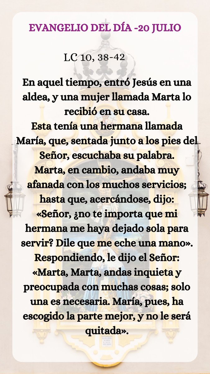 XVI Domingo del Tiempo Ordinario: os dejamos el Santo Evangelio para su lectura y reflexión