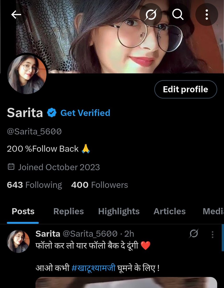 आप सभी के प्यार से आज मेरे 400 फॉलोवर कंप्लीट हो गए है । सभी को बहुत सारा प्यार और धन्यवाद । 😊 लव यू ऑल ❤️ जिस जिस को डीएम में बात करनी है वो रिपोस्ट करके कमेंट करे ।