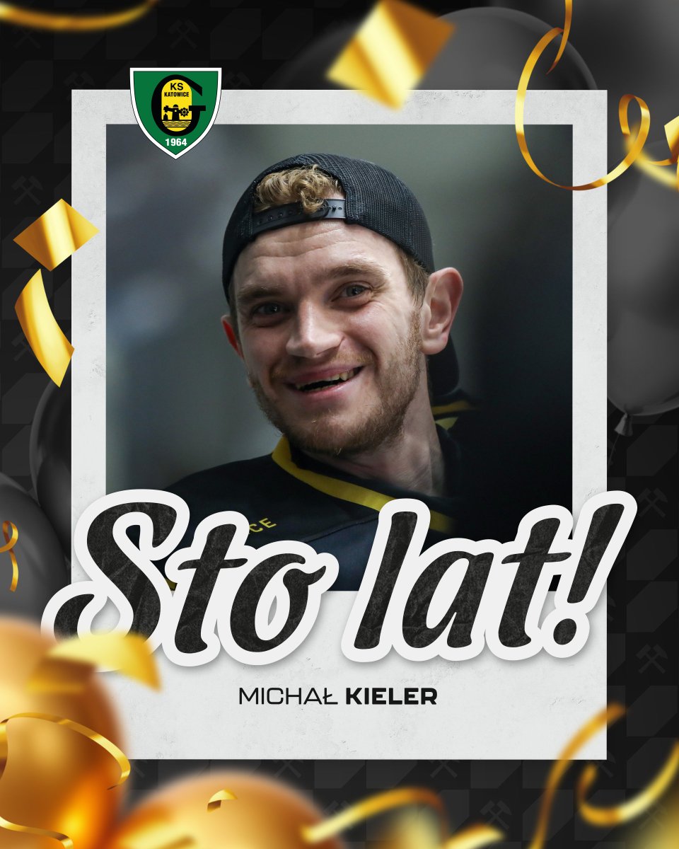 WszystkieGo najlepszeGo dla bramkarza hokejowej GieKSy Michała Kielera! Życzymy zdrowia, radości, wielu sukcesów i jak najwięcej czystych kont 🎉🎂