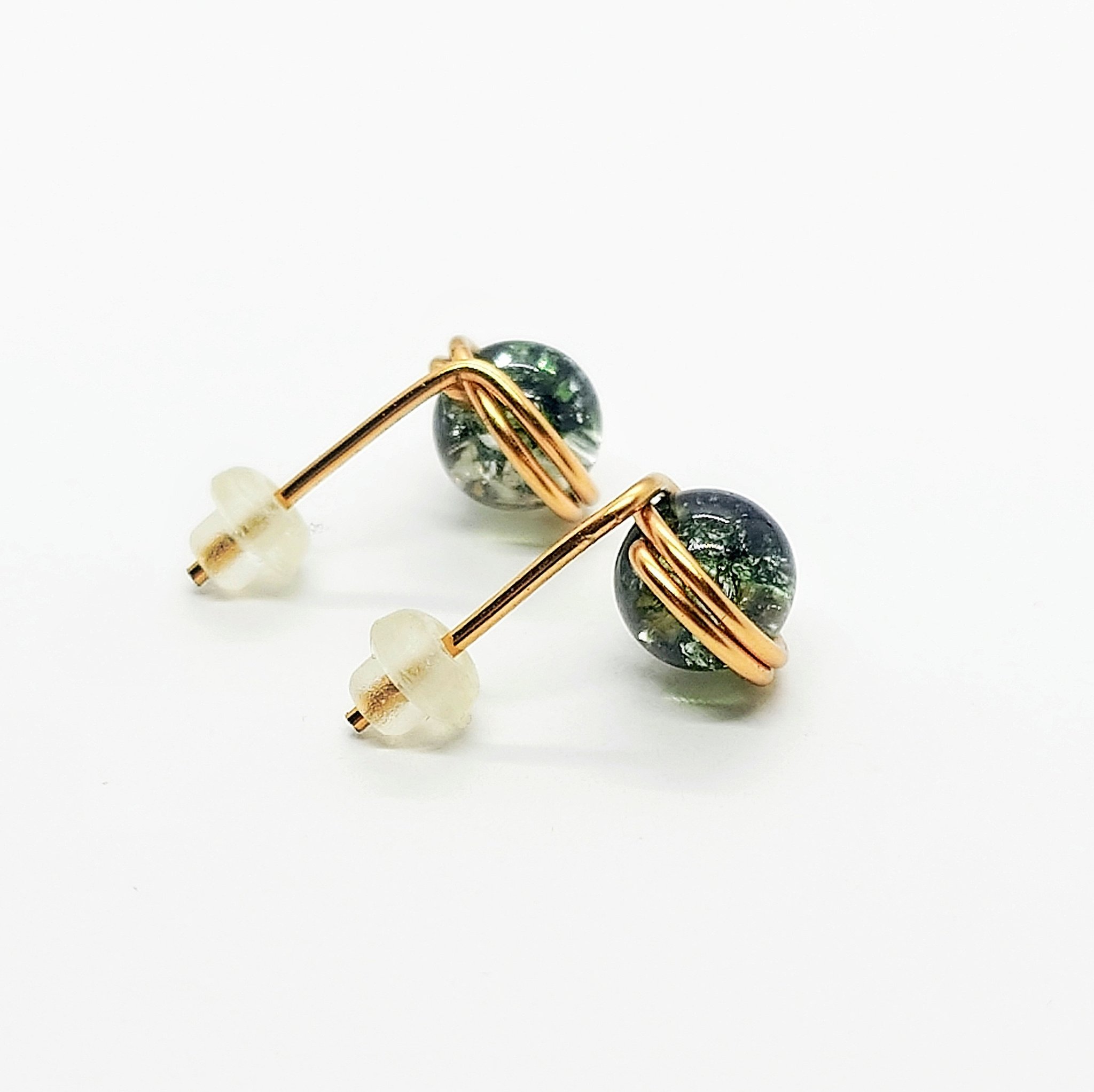 ⭐︎【天然】グリーン ガーデン クォーツ ピアス k18 12.3x8x7.2mm br0wnie |ワイヤー×天然石アクセサリー、一粒ピアスのお店 on X