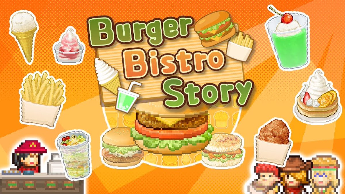 ColonelFalcon's tweet photo. ᕼIᔕTOᖇY Oᖴ ᐯIᗪEO GᗩᗰIᑎG
10/11
Title: Burger Bistro Story
Year: 2020
Platform: PC, Nintendo Switch, iOS, Android, others
A Kairosoft sim where you manage a burger restaurant, customize menus, and upgrade your shop with charming pixel-art visuals.
#BurgerGames #RetroGaming #GamingThread