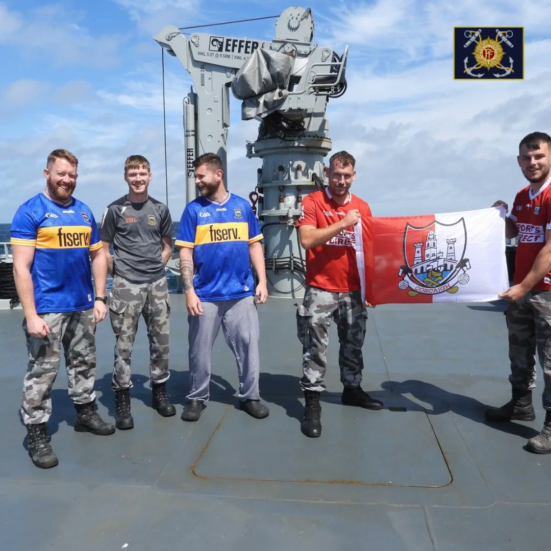 naval_service's tweet image. All-Ireland Final 🇮🇪 Spirits are high at sea!
⚓ Cork vs Tipp always stirs good-natured rivalry aboard our ships 🏑😉
Pride’s on the line, but win or lose, we’re one crew under one flag.
Best of luck to both sides!
#AllIrelandFinal #CorkVsTipp #OneCrewManyCounties #GAA #Navy