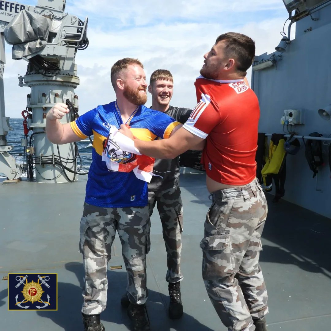 naval_service's tweet image. All-Ireland Final 🇮🇪 Spirits are high at sea!
⚓ Cork vs Tipp always stirs good-natured rivalry aboard our ships 🏑😉
Pride’s on the line, but win or lose, we’re one crew under one flag.
Best of luck to both sides!
#AllIrelandFinal #CorkVsTipp #OneCrewManyCounties #GAA #Navy
