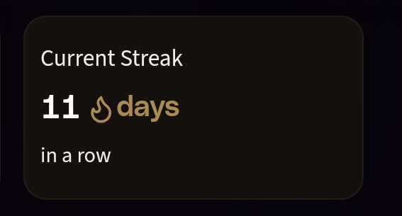 My Current streak on <a href="/FractionAI_xyz/">Fraction AI</a> : 11 days 
_______________________________________________
-Still on 2 digits FAPS so far👀
-Earned just 1.20 FAPS yesterday 🥲

still getting deranked so hard

But I'm optimistic because in 3 days time, I will complete the 14 days streak and