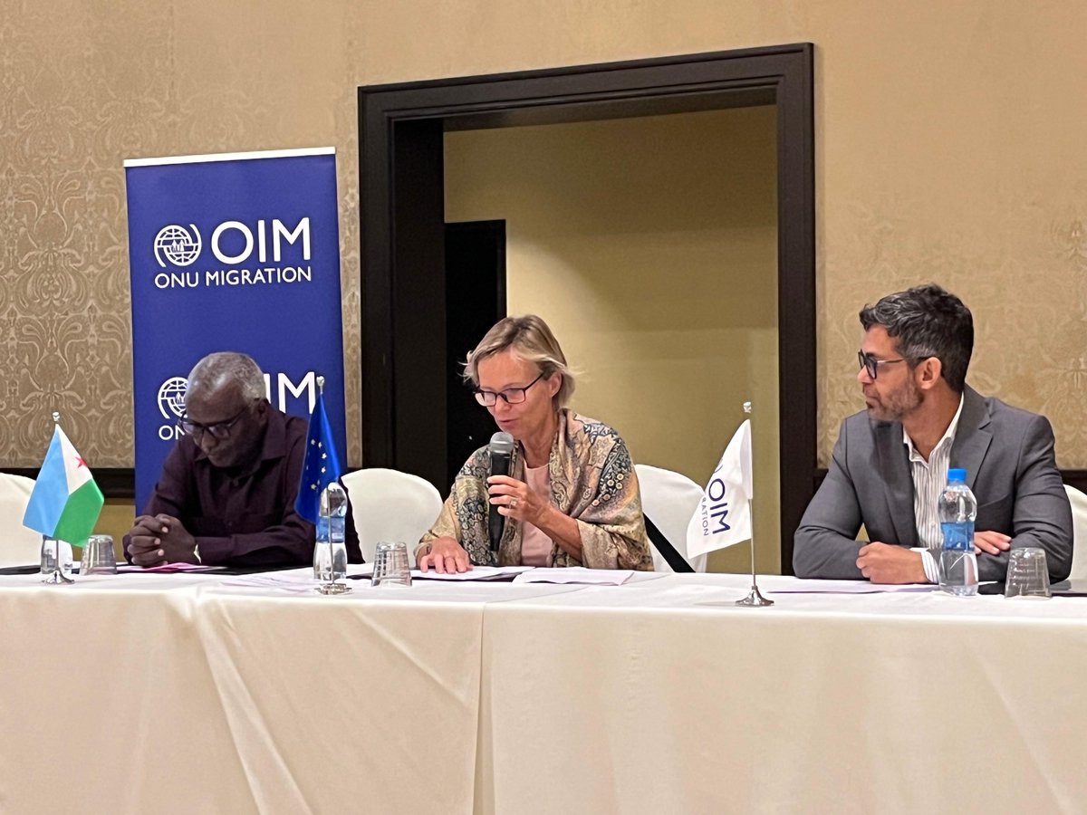 UEaDjibouti's tweet image. The multi-country GCM programme bids farewell to Dr Simona Schlede, Head of Cooperation & thanks her for her unwavering dedication & support to all EU-funded migration actions in DJ & the Horn of Africa. @UEaDjibouti @djiboutiiom @iomehsa @pacificotanja @celestinfranz @elenakinga