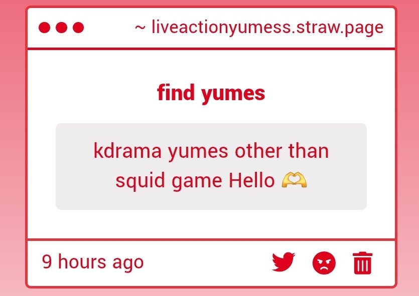 LiveActionYumes's tweet photo. [🔎]
Anon is looking for K-drama yumes that aren't squid game yumes! https://t.co/23Lp0vB3v4