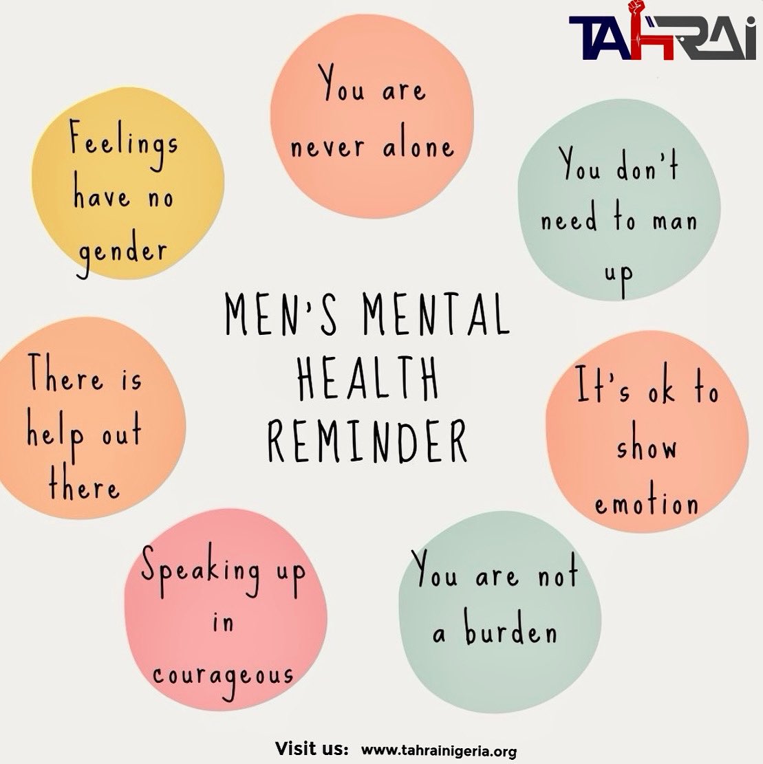 Tahrai_Nigeria's tweet image. 🧠 Your Mental Health Matters—Every Day.
Caring for your mental well-being is just as important as caring for your body. 

Let’s break the stigma and prioritize mental health in our communities.
#MentalHealthMatters #TAHRAInitiative #BreakTheStigma #SelfCareIsHealthCare