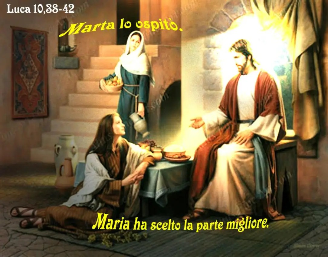 "Una sola cosa è necessaria": la presenza di Dio. Maria, ai piedi del Maestro, sceglie la parte migliore: la liturgia, la preghiera, la contemplazione. Senza questa radice, ogni opera si svuota.🙏🏻❤️‍🔥