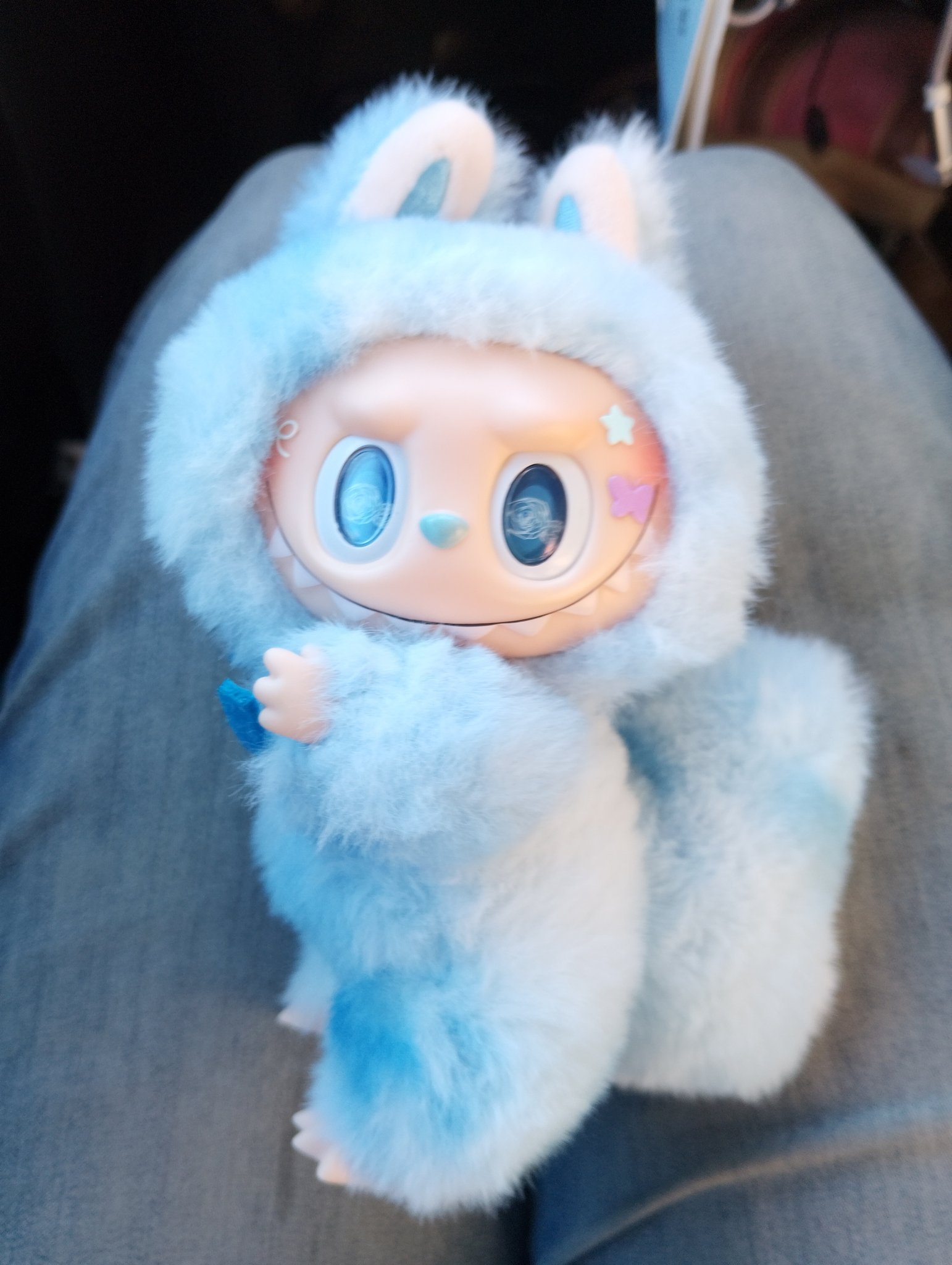 限定♡ラブブ♡ジモモ♡mococo♡ブルーマーブルしっぽハート♡② OneMall provides Mercari products: Labubu ZIMOMO ラブブ