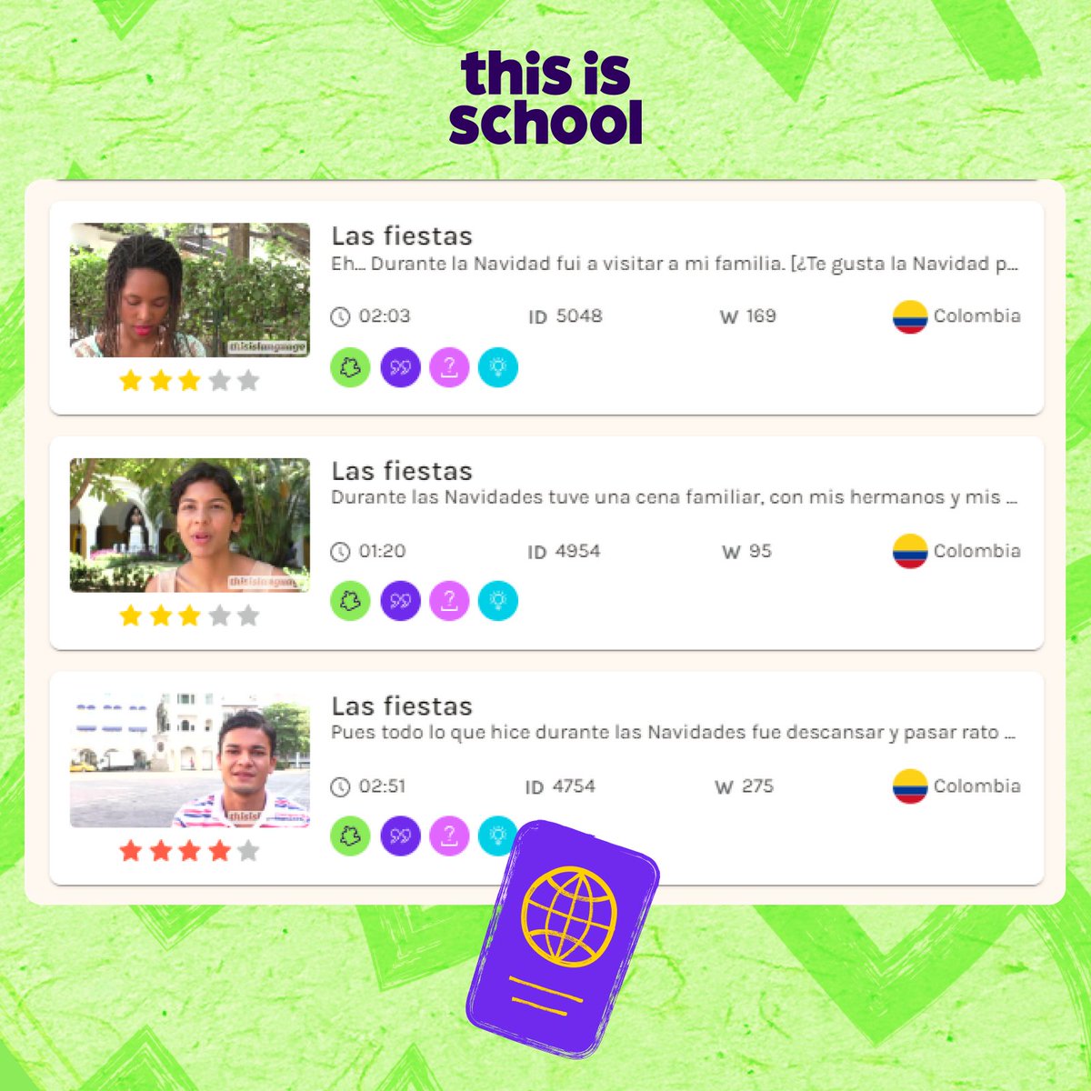 thisis_school's tweet image. 🎉 ¡Feliz Día de la Independencia de Colombia! 🎉 Celebra con nosotros y enriquece tus clases de español con los increíbles videos de escucha de "This is School"! zurl.co/PGlQv