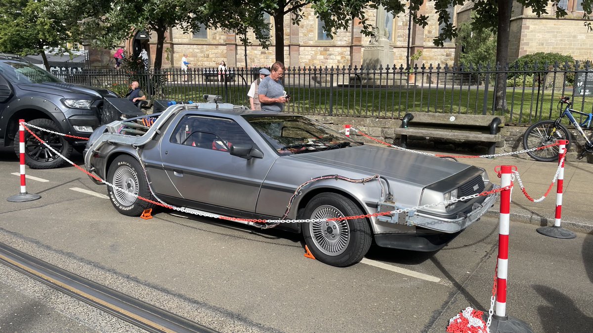 First69217's tweet image. We’ve arrived at Fleetwood for Tram Sunday! We can’t quite reach 88 mph but we have featured in an, albeit slightly different, Back to the Future! -AC