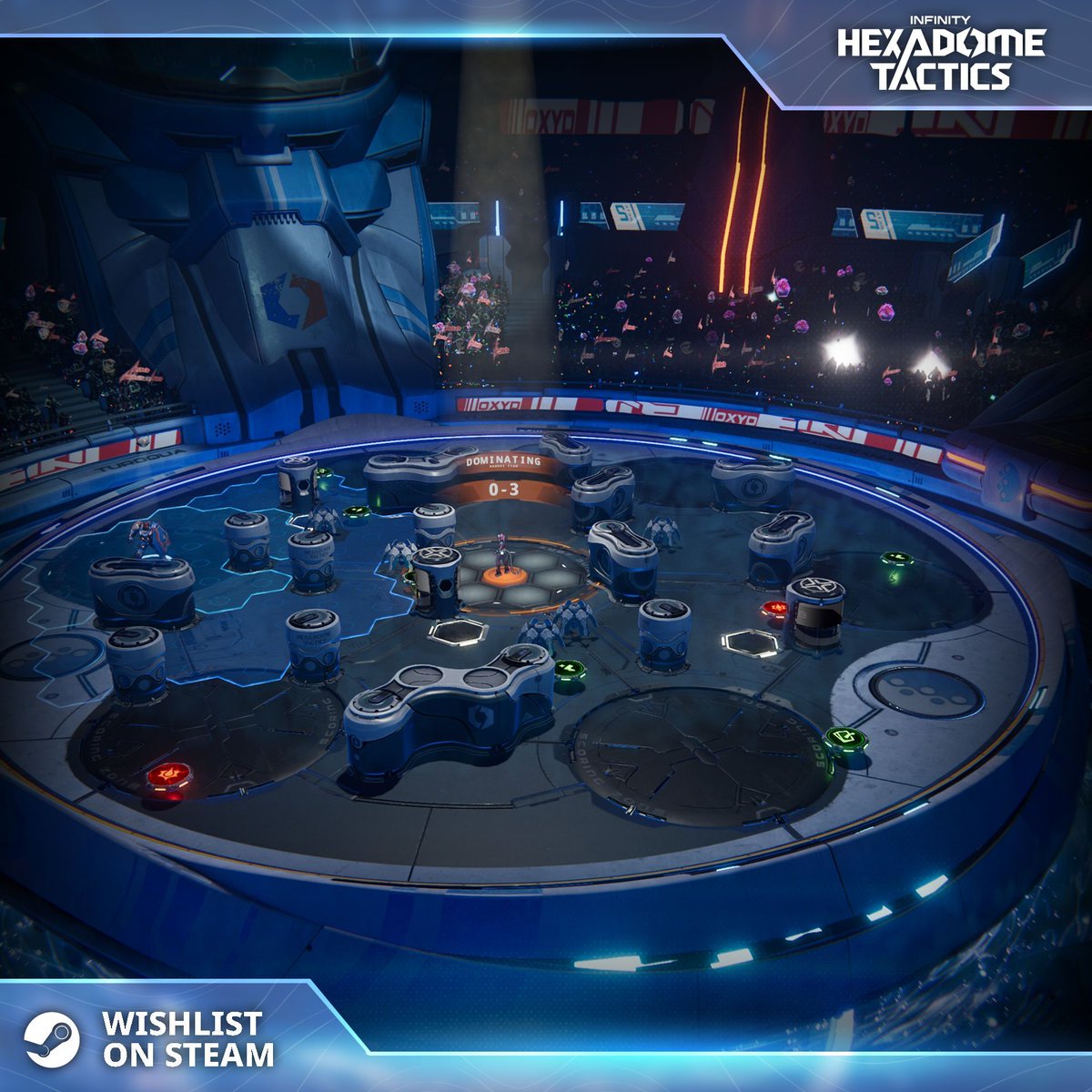Blindspot_Games's tweet photo. 🚨 Arena Update – PanOceania just got a makeover!

📸 Check the visuals
🎮 Play it yourself on July 24th in the Closed Beta! https://t.co/xBpwzRIEEN