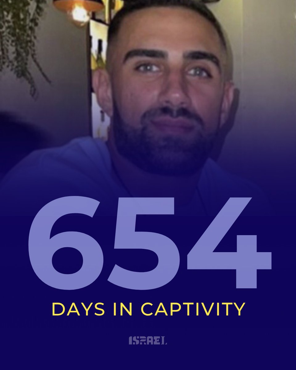 Israel's tweet image. Segev Kalfon has been held by Hamas in Gaza for 654 days.
At 27, he worked in his family’s bakery and had just discovered a passion for the stock market. He’s known for his warmth and love of making people smile.
Hamas kidnapped him from the Nova festival on October 7. He’s…