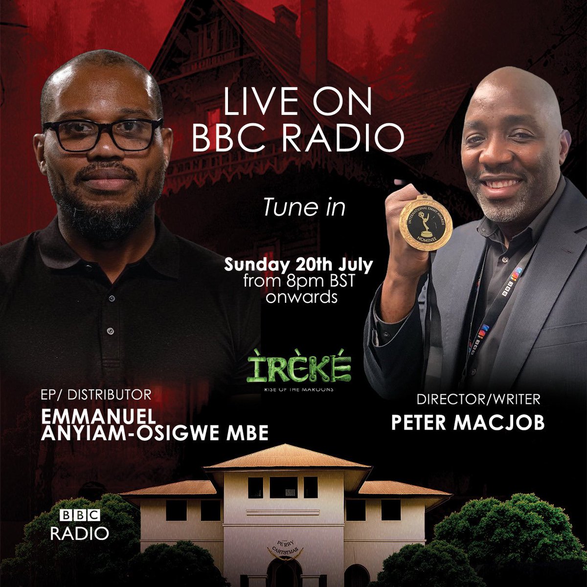 BUFF Studios (@thebuffstudios) on Twitter photo 🎙️ Brothers in Broadcast | IREKE on BBC
From script to screen, this is Black British storytelling with Yoruba soul. Tonight on <a href="/BBCLondonNews/">BBC London</a> & <a href="/BBCSounds/">BBC Sounds</a>
from 8:10pm 🖤💚⚔️🔥🎬📻
bbc.co.uk/programmes/m00…
EP/ Distributor <a href="/EmmanuelAnyiamO/">Emmanuel Anyiam-Osigwe MBE</a> and Director/ Writer <a href="/GbolahanMacjob/">Peter Macjob</a> 🎙️ Brothers in Broadcast | IREKE on BBC
From script to screen, this is Black British storytelling with Yoruba soul. Tonight on <a href="/BBCLondonNews/">BBC London</a> & <a href="/BBCSounds/">BBC Sounds</a>
from 8:10pm 🖤💚⚔️🔥🎬📻
bbc.co.uk/programmes/m00…
EP/ Distributor <a href="/EmmanuelAnyiamO/">Emmanuel Anyiam-Osigwe MBE</a> and Director/ Writer <a href="/GbolahanMacjob/">Peter Macjob</a>