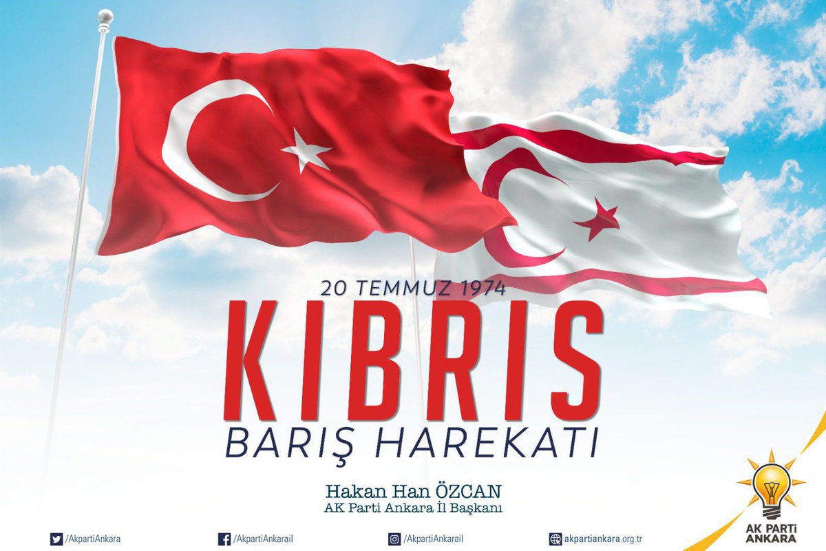Kıbrıs Türk Halkının 20 Temmuz Barış ve Özgürlük Bayramını kutluyor;  adaya barışı ve huzuru getiren Kıbrıs Barış Harekatının 51. yıldönümünde aziz şehitlerimizi ve gazilerimizi saygı ve minnetle yad ediyorum.

#20Temmuz1974