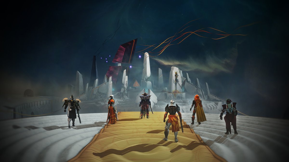 DestinyTheGame's tweet image. We have received reports that a fireteam has completed The Desert Perpetual Raid on Contest Mode.