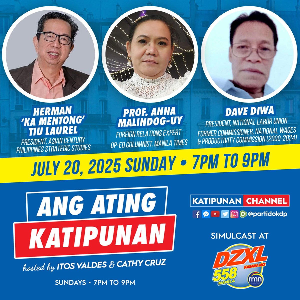 AnnaMalindogUy's tweet image. Join us tonight, Sunday, July 20, 2025, from 7-9pm.
Check below 👇