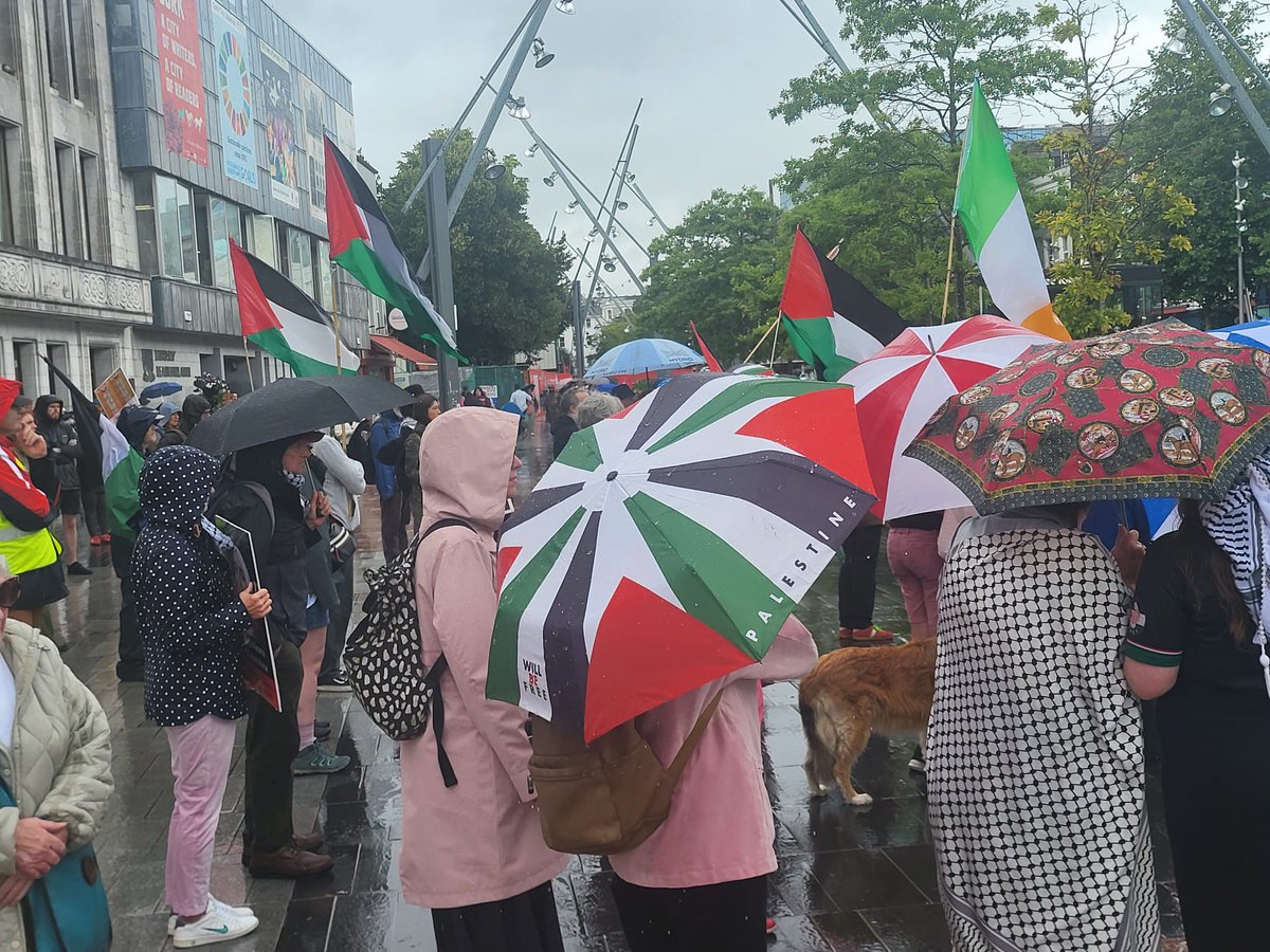 Stop this Genocide Now! No amount of rain would stop me and the massive turnout yesterday for the Palestine protest in Cork. We will not stop marching. We will not stop the fight. It was great meeting with Mick Finn. Thank you all for braving the heavy rain.