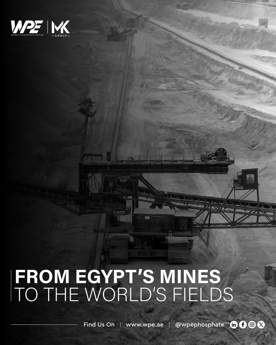 wpephosphate's tweet image. From Egypt’s Rich Soil to Global Farms
WPE is on a mission to elevate Egyptian phosphate to the global stage — one shipment at a time.