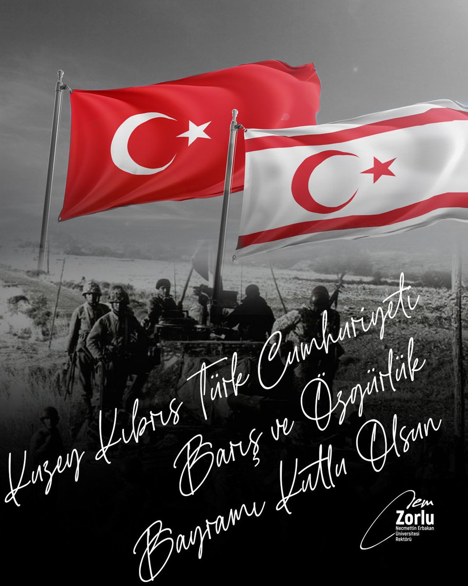 CemZorlu's tweet image. #KıbrısBarışHarekatı'nın 51. yıl dönümü vesilesiyle Kıbrıslı kardeşlerimizin Barış ve Özgürlük Bayramı’nı en kalbi duygularımla kutluyorum.
Milli davamız uğruna hayatını kaybeden aziz şehitlerimizi rahmet ve minnetle, gazilerimizi şükran ve saygıyla yâd ediyorum.