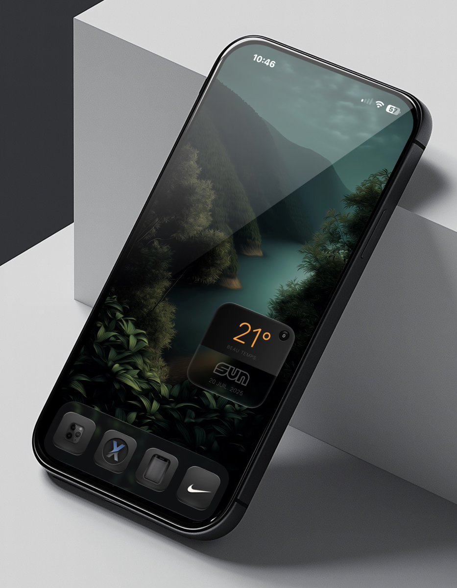 TeboulDavid1's tweet image. My Sunday iOS26 setup ♥️