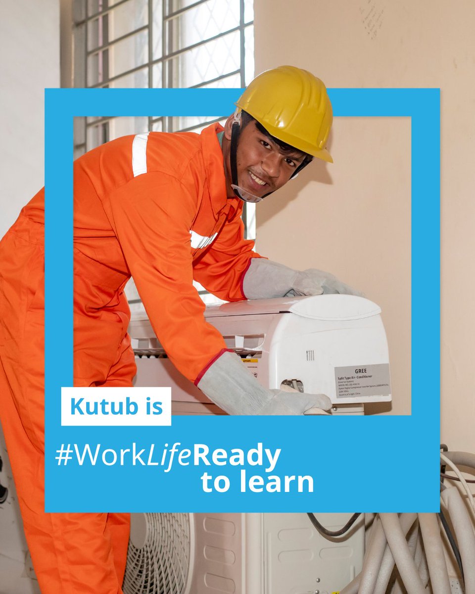 Kutub Uddin is #WorkLifeReady!

From school dropout to AC repair trainee in Ukhia, he’s earning while learning — thanks to <a href="/UNICEF/">UNICEF</a>’s SKILFO Project.

Let’s keep backing youth with real opportunities to grow and succeed.

#YouthLead #YouthSkillsDay
