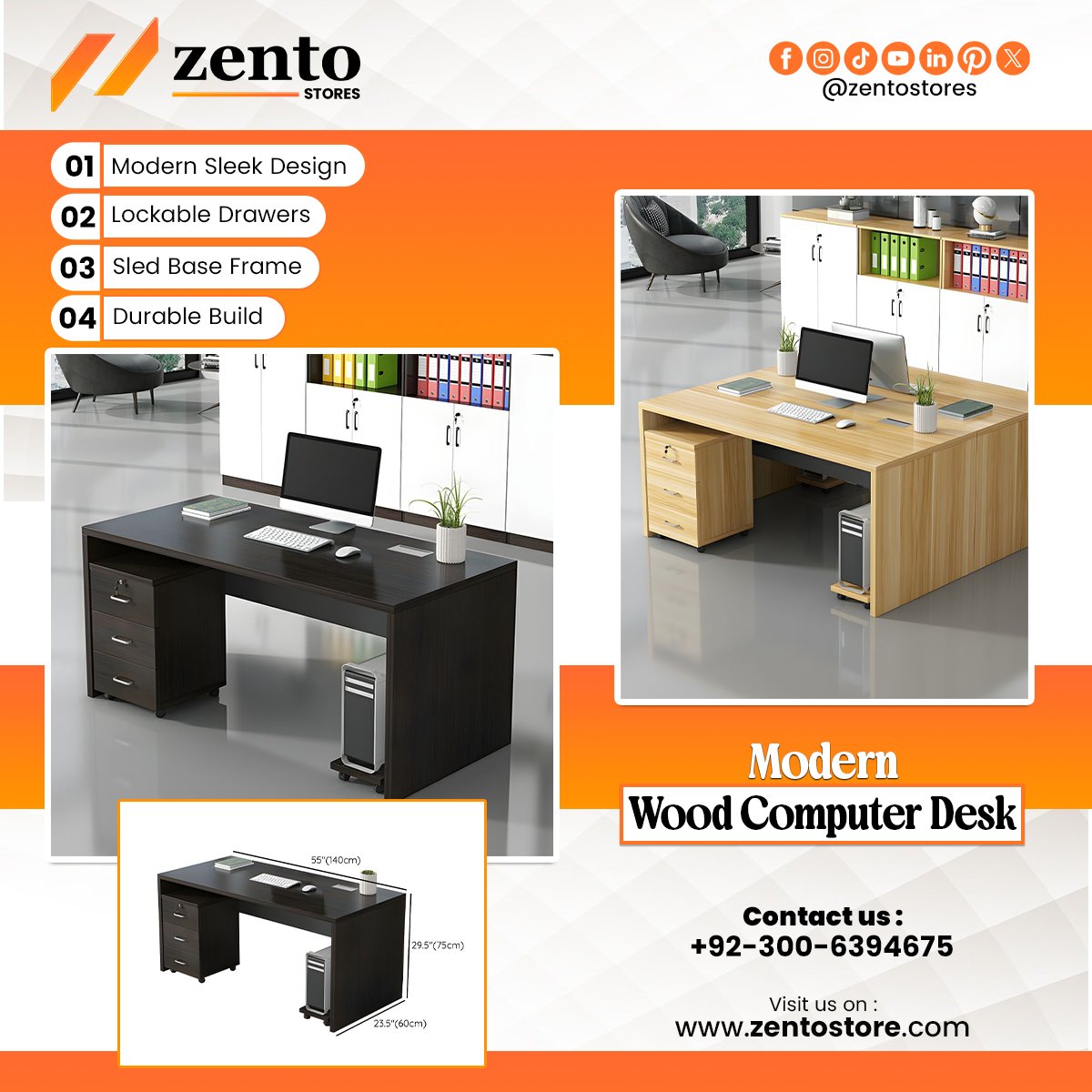 zentostores's tweet image. 🖥️ Modern Wood Computer Desk – Style Meets Productivity

🌐 Visit us: zentostores.com
📞 Contact: +92 300 6394675

#Zento #ModernDesk #ComputerDesk #HomeOfficeSetup #WorkFromHomeStyle #ZentoDecor #MinimalistWorkspace
