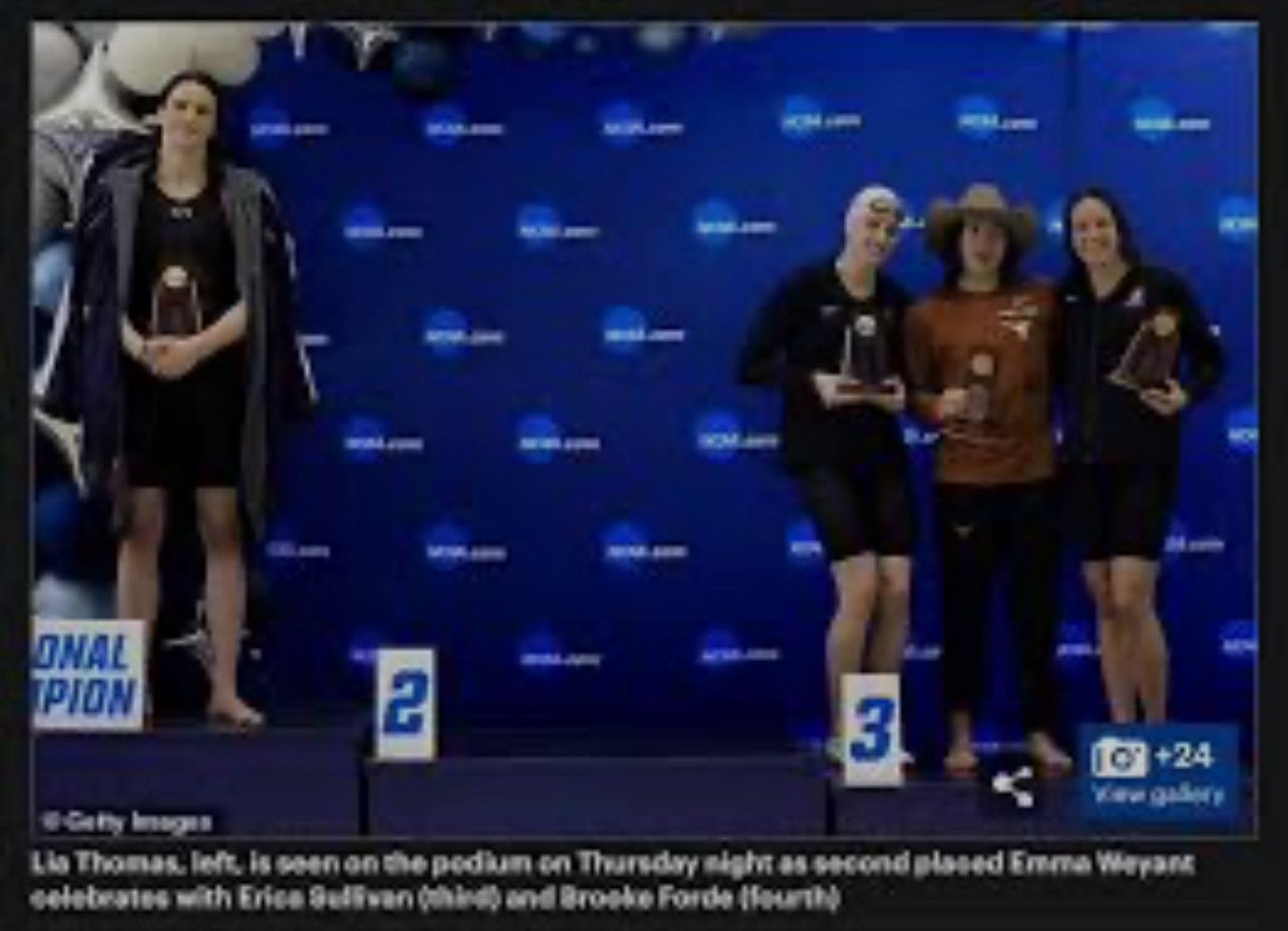 Males who think they are something they are not -are banned from cheating not competing. Never have been. Problem is they want the unfair advantage &amp; prizes that don’t belong to them. Males compete against other males. There must be No rewards for mediocre males in womens sport.