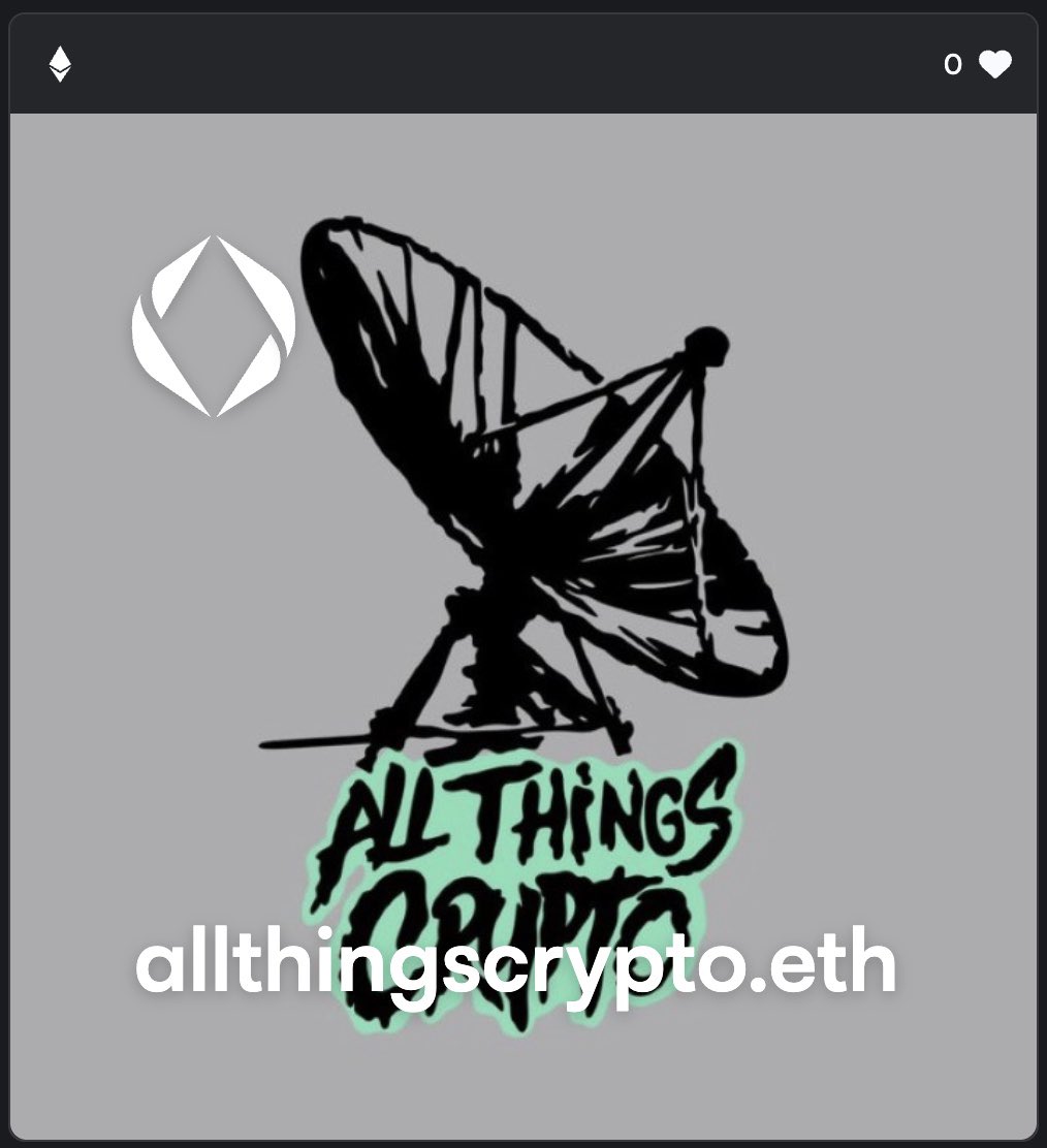 DCBK2LA's tweet image. 🚨 CLAIM YOUR CRYPTO CALL‑SIGN🚨
Why a free allthingscrypto.eth subdomain NFT from @ensdomains turns @XSpaces listeners into on‑chain VIPs
This thread 🧵 shows what you can actually do with it 👇