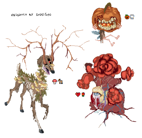butterybydesign's tweet image. some #funger monster designs i did a while back based on emoji combos #fearandhunger