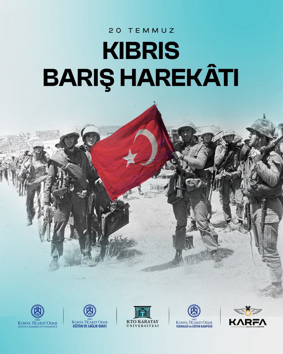 ❝Kıbrıs Barış Harekâtı❞nın 51. yıl dönümünü kutluyor; şehitlerimizi rahmet ve minnetle, kahraman gazilerimizi şükranla anıyoruz.

#KıbrısBarışHarekâtı