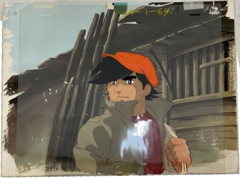 左画像は先日オークションで見かけたセル画。 BGの違和感を感じたので