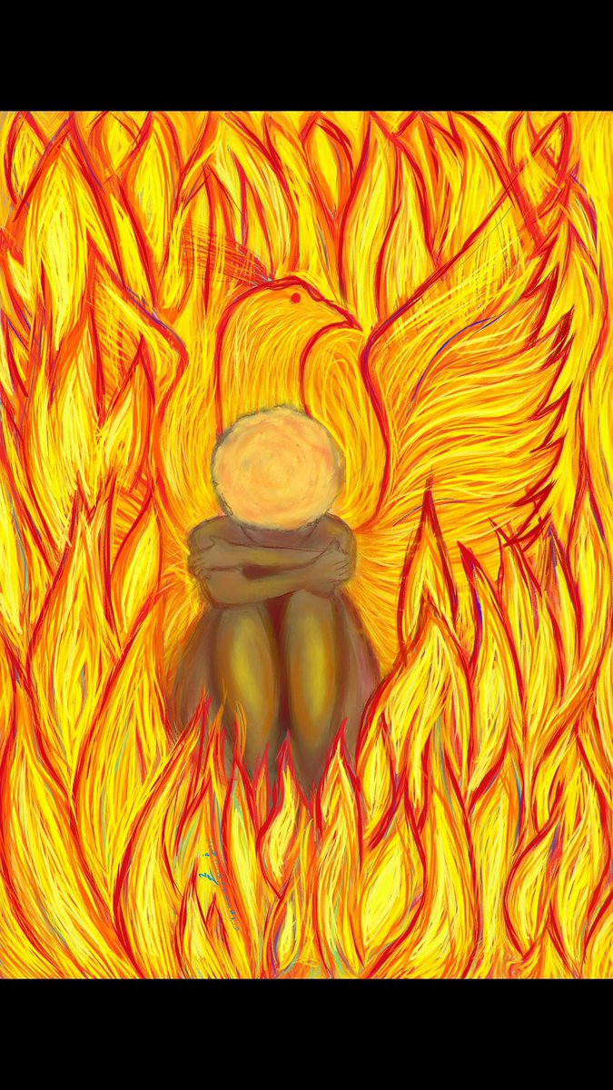 My nails twinning with my art 🥰