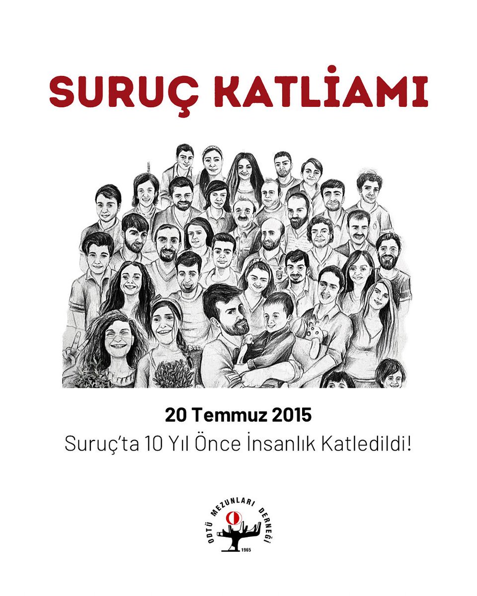 odtu_md's tweet image. Katliamın 10. Yılında Suruç için adalet istemeye devam ediyoruz.
Suruç'u unutmadık, unutmayacağız!