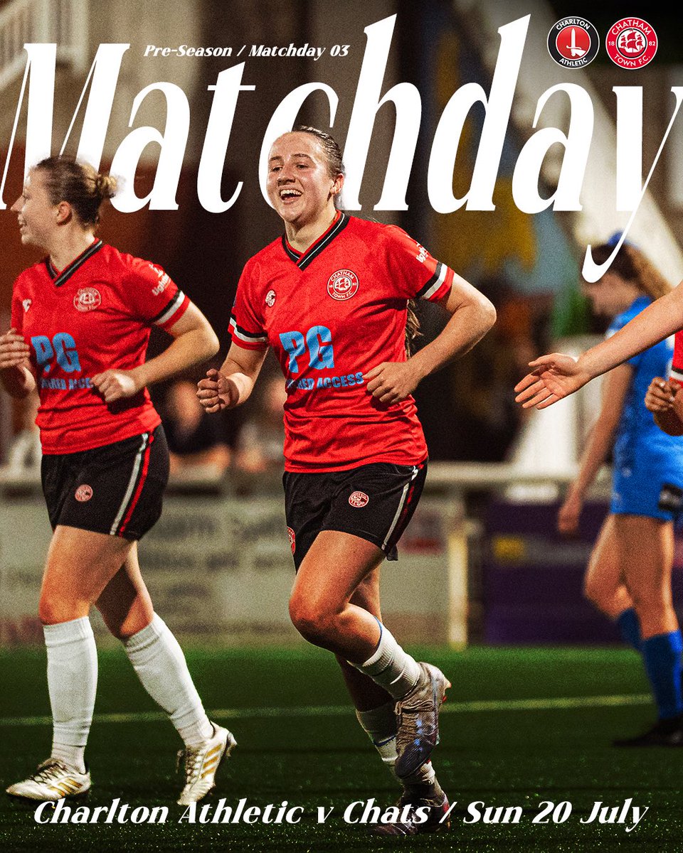 ChathamTownWFC's tweet image. ๐๐ฉโ๐จ ๐๐๐ฉ๐๐๐๐๐ฎ ๐พ๐ช
๐ @CAFCWomen
๐ค pre-season friendly
โฑ๏ธ 12pm KO
Please note: todayโs friendly away at Charlton is behind closed doors โ which means we wonโt be able to give you any live updates.
Go well, ladies! ๐ช
๐ดโช๏ธโซ๏ธ #UpTheChats | #InThisTogether