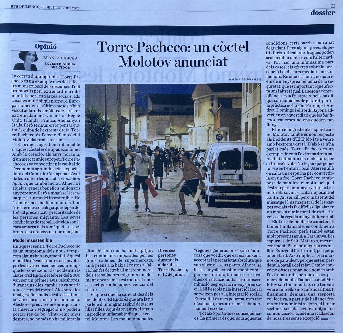 Marc Andreu Acebal (@mandreubcn) on Twitter photo Els articles que completen una bona panoràmica per analitzar el què ha passat a Torre Pacheco i a Piera i el què pot passar en altres llocs (2/2)
👉 ara.cat/politica/torre… de <a href="/mirodavid/">David Miró</a>
👉 ara.cat/politica/quin-… de <a href="/MireiaEsteve/">Mireia Esteve</a>
👉 ara.cat/societat/torre… de <a href="/blancagarcesmas/">Blanca Garcés</a> Els articles que completen una bona panoràmica per analitzar el què ha passat a Torre Pacheco i a Piera i el què pot passar en altres llocs (2/2)
👉 ara.cat/politica/torre… de <a href="/mirodavid/">David Miró</a>
👉 ara.cat/politica/quin-… de <a href="/MireiaEsteve/">Mireia Esteve</a>
👉 ara.cat/societat/torre… de <a href="/blancagarcesmas/">Blanca Garcés</a>