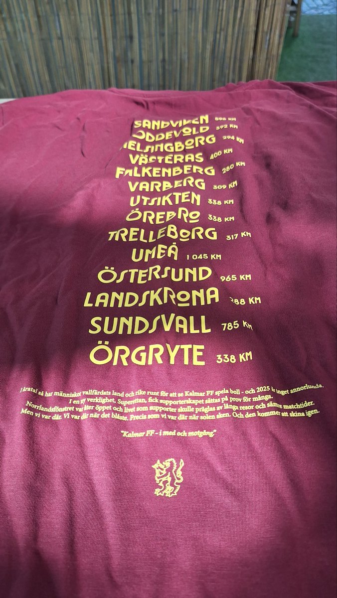 Lägg vantarna på ett exemplar av årets On Tour-tröja innan det är för sent. 

Säljs på Krögers och på Sydostkurvan och på bussarna mot Trelleborg.