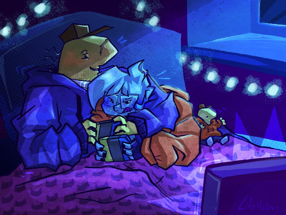 LifeMelon1's tweet image. Baaack to art trade work!!! :D

For megadompler on insta 💙so happy w how it turned out.

#smilingfriends