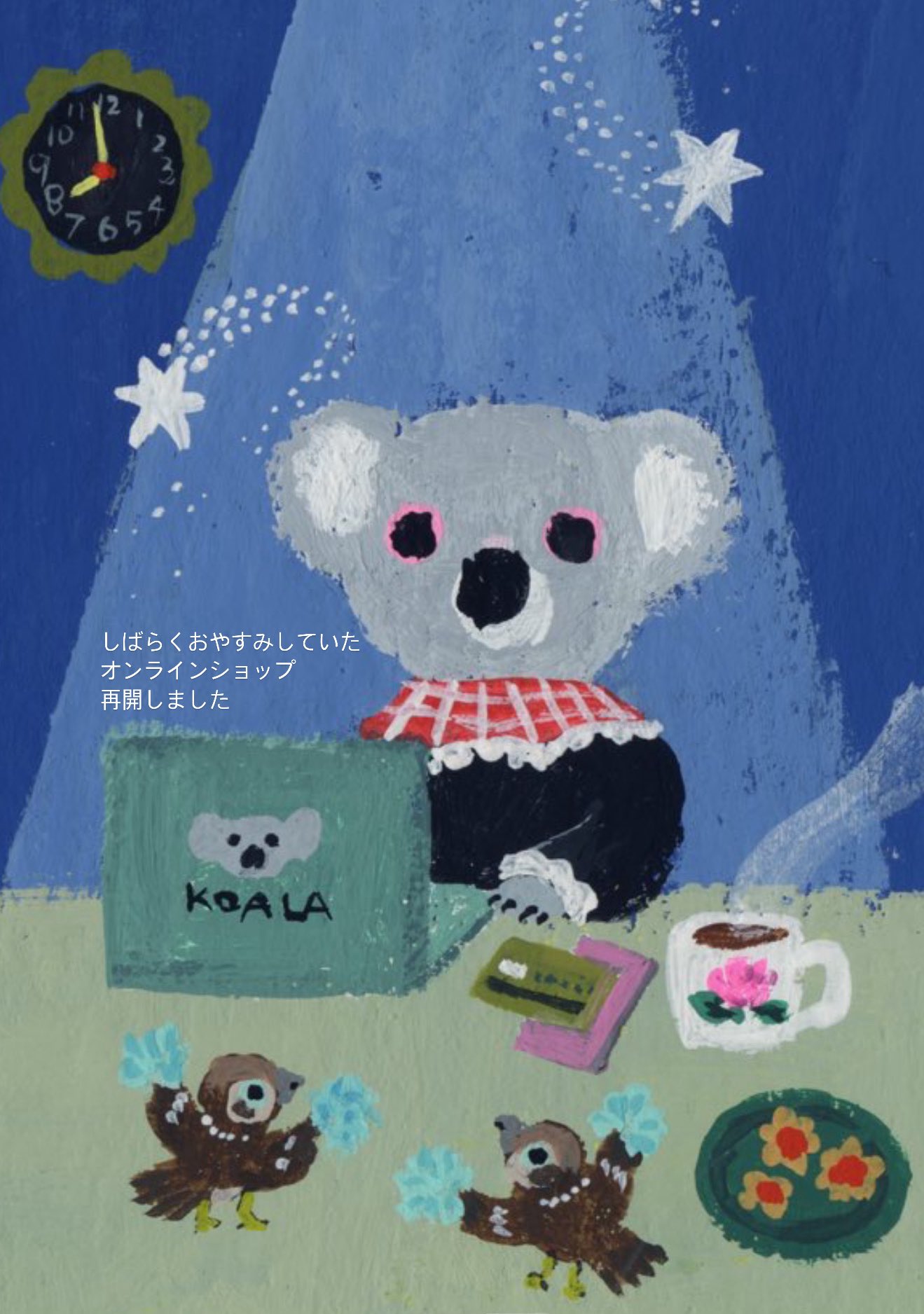 kurikawa様本日中の専用です。北岸由美 原画 もぐら 北岸 由美