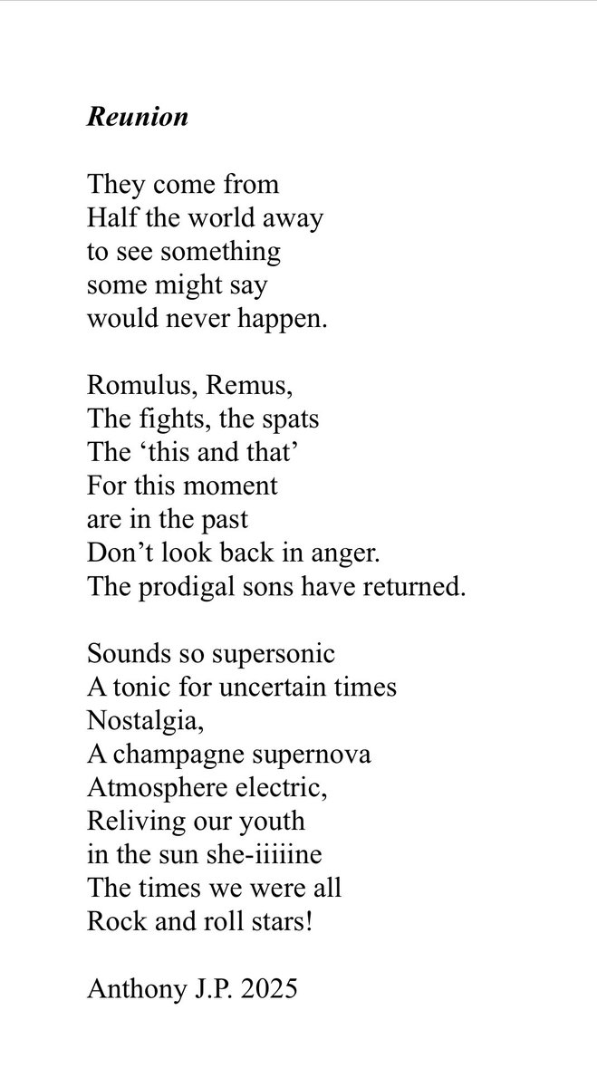 antJP01's tweet image. Another post of my Oasis reunion gig themed poem ‘Reunion’