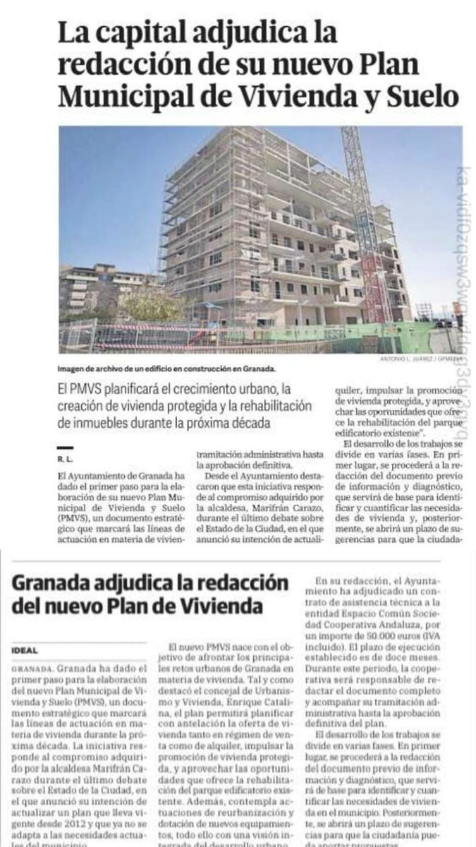 marifrangr's tweet image. 🏡 Tal y como anuncié en n el debate del estado de la ciudad , iniciamos la aprobación del nuevo Plan de Vivienda que marcará el urbanismo y el crecimiento de nuestra ciudad en la próxima década y recogerá la planificación de soluciones para favorecer el acceso a la vivienda…