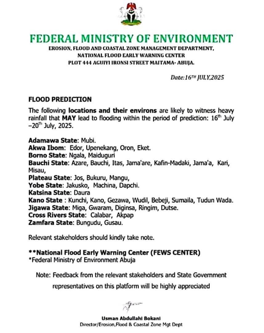 FLOOD PREDICTION ALERT