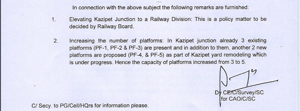 sujith raj jannu (@su_zeeth) on Twitter photo <a href="/AshwiniVaishnaw/">Ashwini Vaishnaw</a> <a href="/indianrailway__/">IndianRailways</a> <a href="/gmscrailway/">General Manager,South Central Railway</a> <a href="/drmsecunderabad/">DRM Secunderabad</a> <a href="/Voice_WGL/">Public_Voice_Warangal</a>
When will u start the work of new platforms in KZJ station, it’s been more than a decade n still they r pending. How long will the officials concentrate only on ANDHRA. Y r u destroying KZJ intentionally <a href="/AshwiniVaishnaw/">Ashwini Vaishnaw</a> <a href="/indianrailway__/">IndianRailways</a> <a href="/gmscrailway/">General Manager,South Central Railway</a> <a href="/drmsecunderabad/">DRM Secunderabad</a> <a href="/Voice_WGL/">Public_Voice_Warangal</a>
When will u start the work of new platforms in KZJ station, it’s been more than a decade n still they r pending. How long will the officials concentrate only on ANDHRA. Y r u destroying KZJ intentionally
