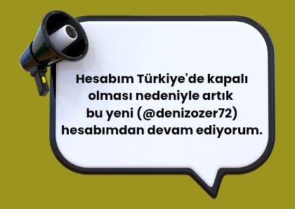 Deniz Özer(NÛ) (@denizozer72) on Twitter photo Ji ber ku hesabê min ê li Tirkiyeyê hatiye girtin, ez niha bi vê hesabê nû (<a href="/denizozer72/">Deniz Özer(NÛ)</a>) berdewam dikim. Ji ber ku hesabê min ê li Tirkiyeyê hatiye girtin, ez niha bi vê hesabê nû (<a href="/denizozer72/">Deniz Özer(NÛ)</a>) berdewam dikim.