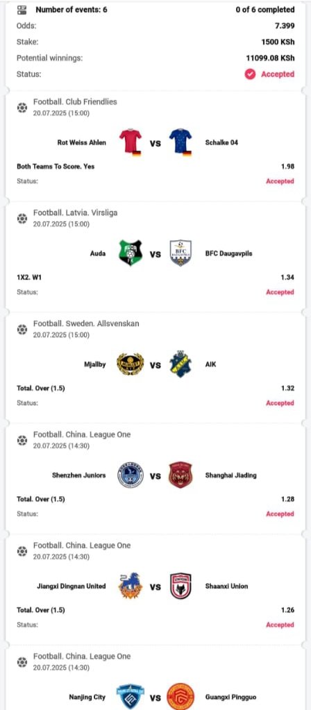 DBBET SURE WIN✅📌
(7+ ODDS)

BOOKING CODE👉🏿 HD2ND

JOIN DBBET👇

Registration link 
bit.ly/4jdhTHQ

PROMO👉🏿 KIP

APK LINK 
db-bet.co/3GQmsds