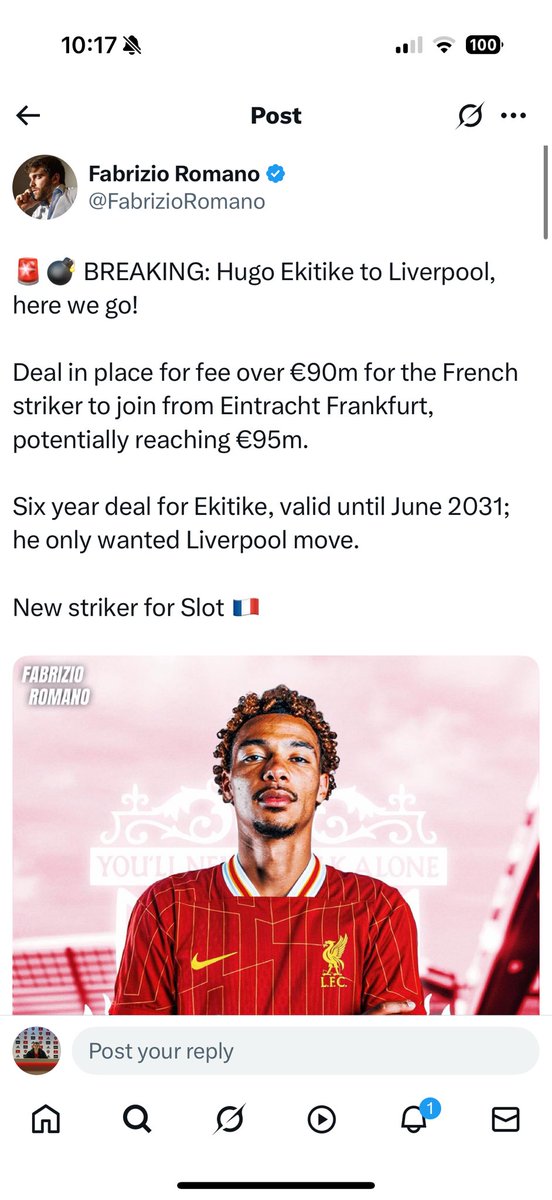 loganpotterx's tweet photo. @StevenW89751320 @L1zzozette_ @CFCKaz6_ @Carra23 Wirtz was €150m and Ekitike €95m, you can’t use the add ons narrative when it’s included in everyone else’s spending. https://t.co/pR31HtxI5i