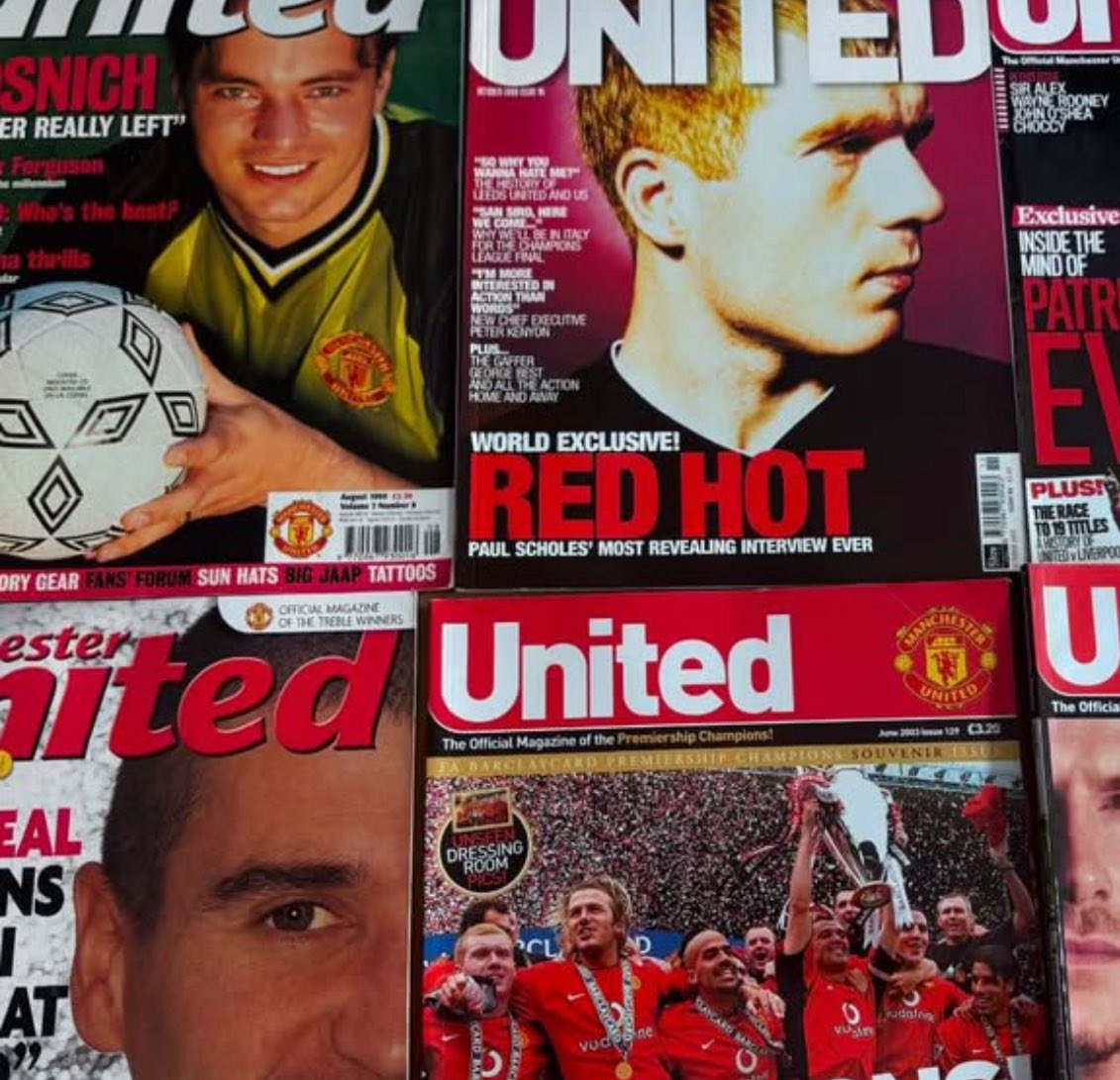 Manchester United Magazines

50 Mixed £4 (8p each)
100 Mixed £7 (7p each)
150 Mixed £9 (6p each)
200 Mixed £10 (5p each)

Excluding postage cost or DPD Shop to Shop cost or collection in person from Lymm, Cheshire