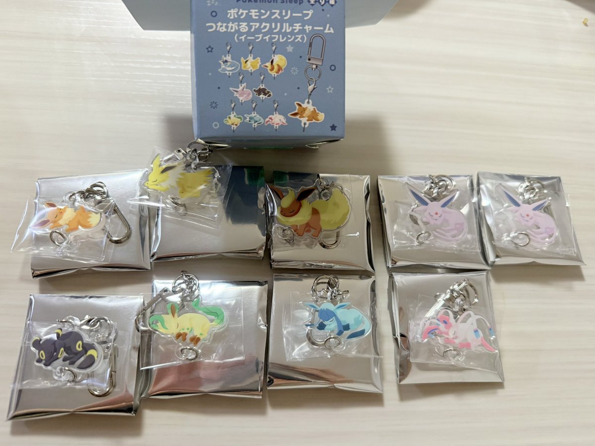 ポケモンスリープ　つながるアクリルチャー　イーブイフレンズ　全9種コンプ ポケモンスリープ つながるアクリルチャーム（イーブイフレンズ