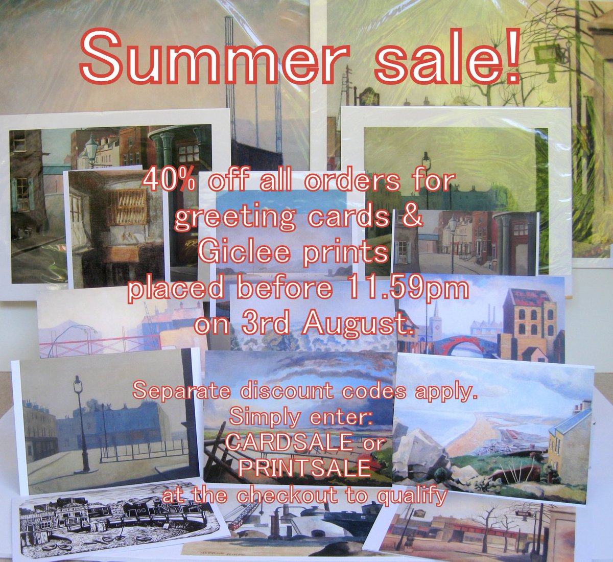 EastLndonGroup's tweet image. Just a reminder that our current sale has just under 2 weeks left to run. Get 40% off all orders for greeting cards & prints until 11.59pm on 03/08/25. Just enter the discount codes of either "CARDSALE" or "PRINTSALE" at the checkout. Details here: eastlondongroup.co.uk #sale